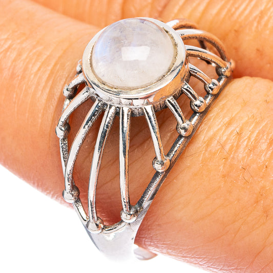 Rainbow Moonstone Ring Size 9.5 (925 Sterling Silver) R4794