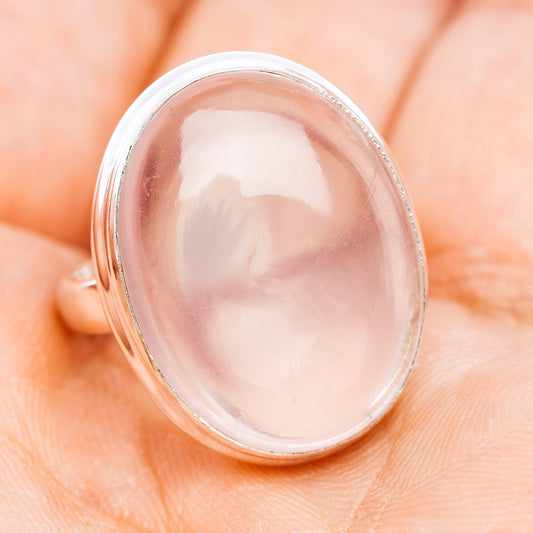 Premium Rose Quartz Ring Size 9 (.925 Sterling Silver)