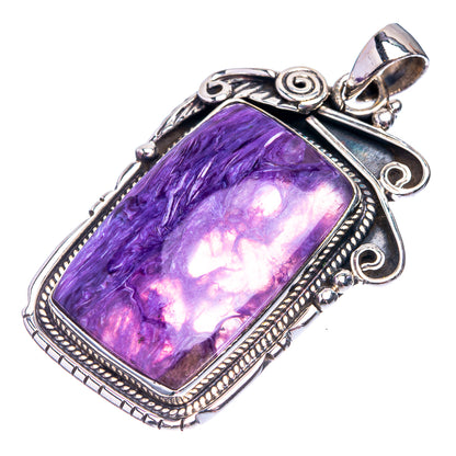 Charoite Pendant 1 3/4" (925 Sterling Silver) P38818