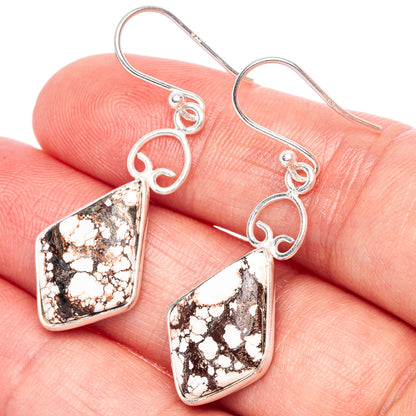 Wild Horse Jasper Earrings 1 5/8" (925 Sterling Silver) E1246