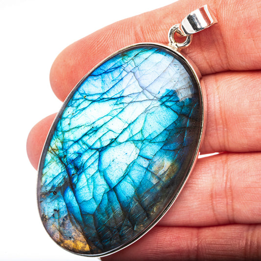 Labradorite Pendant 2 3/8" (.925 Sterling Silver)