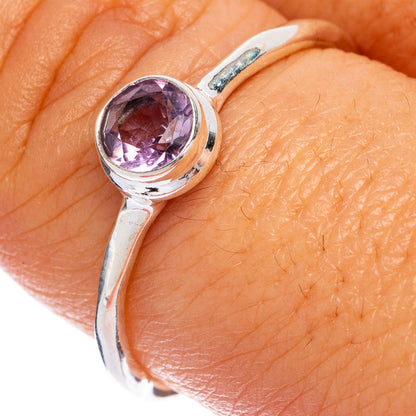 Faceted Amethyst Dainty Ring Size 7.75 (925 Sterling Silver) R145448