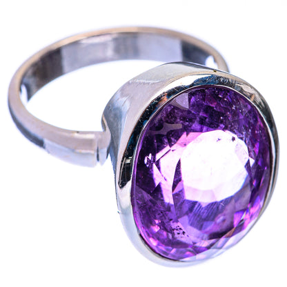 Faceted Amethyst Ring Size 8 (925 Sterling Silver) R141091