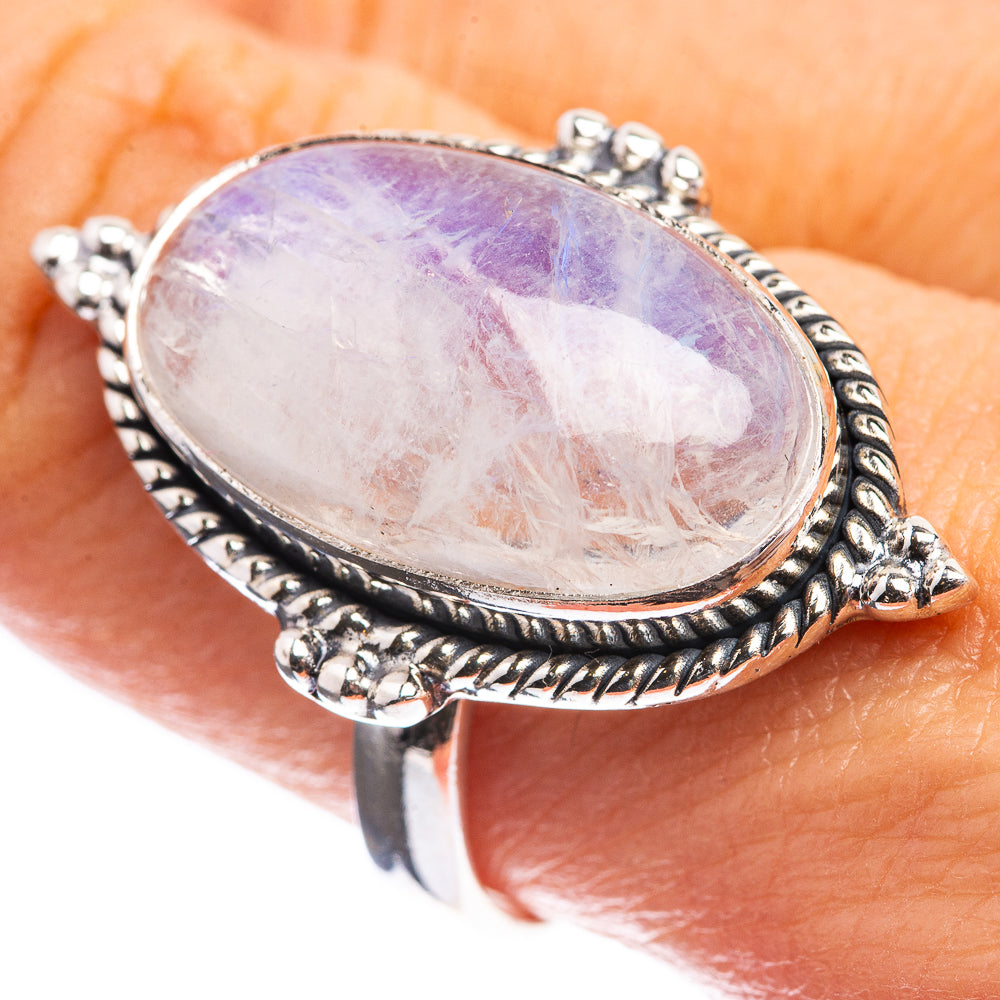 Rainbow Moonstone Ring Size 9 (925 Sterling Silver) R143082