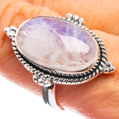 Rainbow Moonstone Ring Size 9 (925 Sterling Silver) R143082