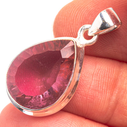 Alexandrite (Lab.) Pendant 1 1/8" (925 Sterling Silver) P38819