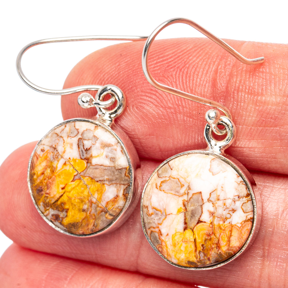Rosetta Jasper Earrings 1 3/8" (925 Sterling Silver) E2781