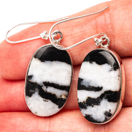 Premium White Buffalo Turquoise Earrings 1 3/4" (.925 Sterling Silver)