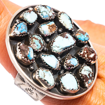 Exclusive Golden Hills Turquoise Ring Size 7 Adjustable (.925 Sterling Silver)