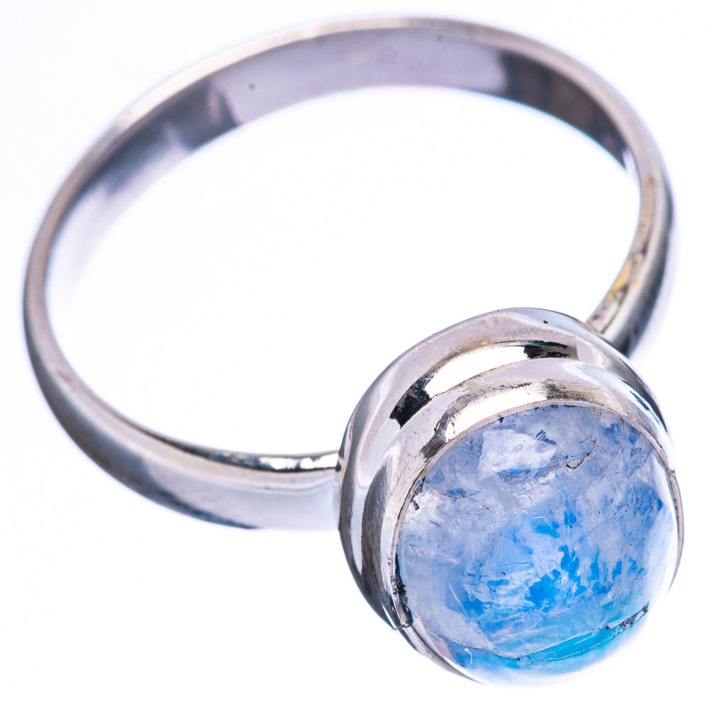 Rainbow Moonstone Ring Size 8.25 (925 Sterling Silver) R3775