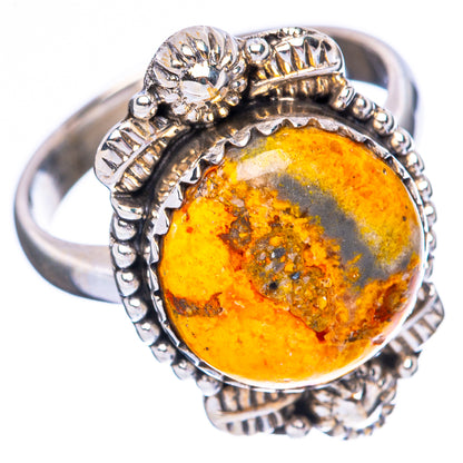 Bumble Bee Jasper Ring Size 7.75 (925 Sterling Silver) R3992