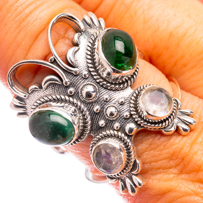 Large Zambian Emerald, White Quartz Ring Size 9.25 (925 Sterling Silver) R140873