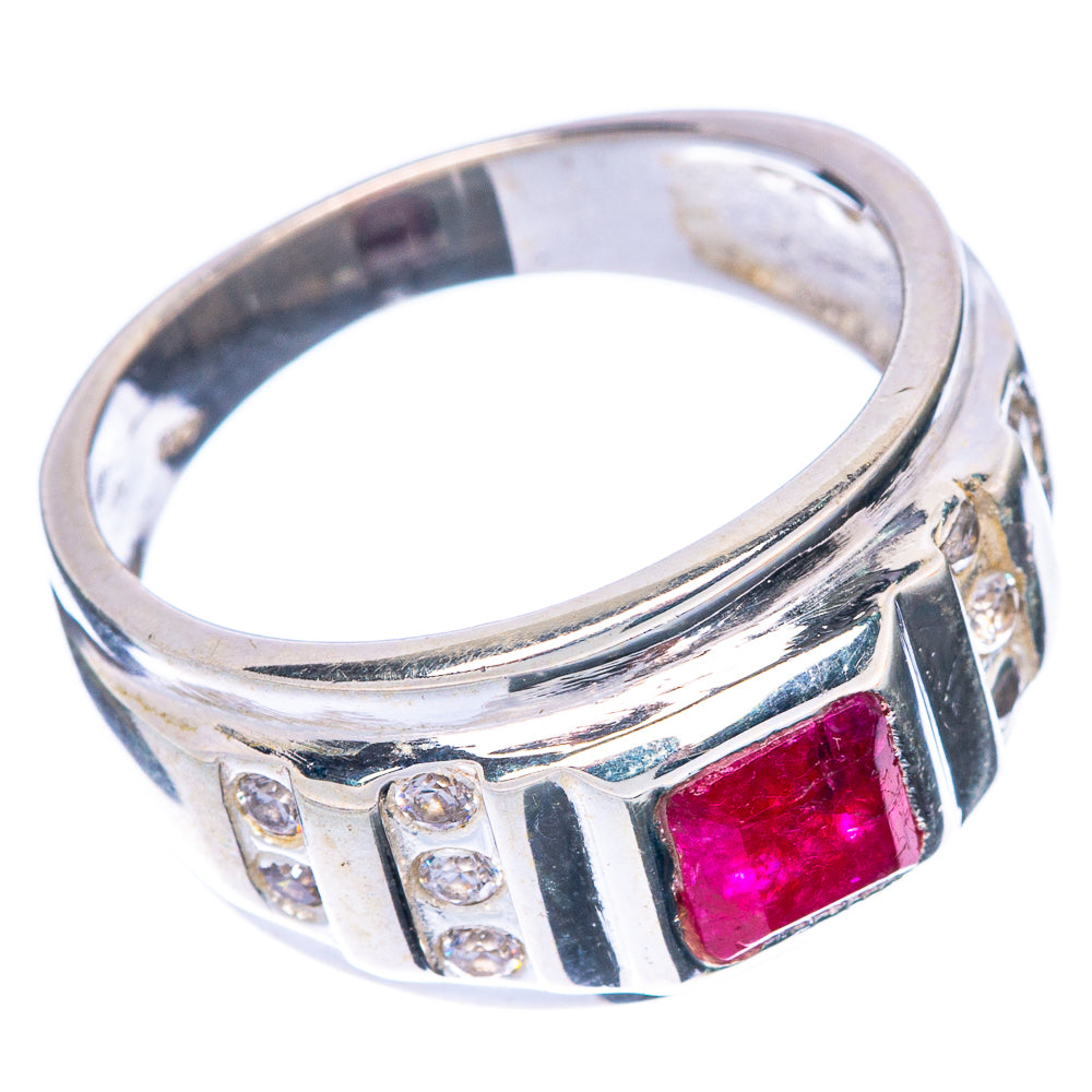 Glass Filled Ruby Ring Size 6.75 (925 Sterling Silver) R1476