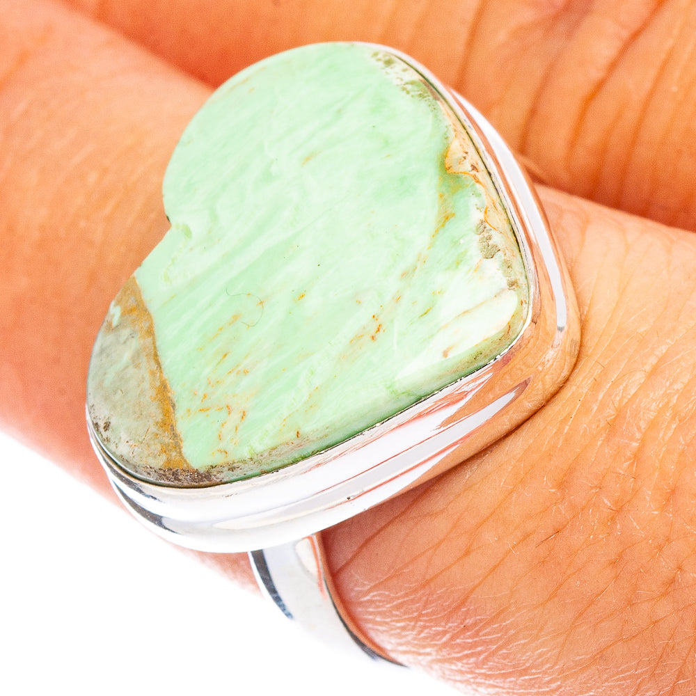 Variscite Heart Ring Size 7.25 (925 Sterling Silver) R7854