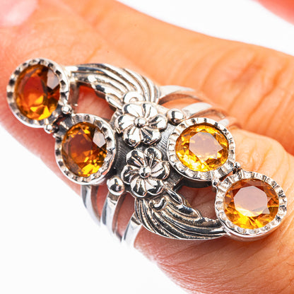 Faceted Citrine Ring Size 6 (925 Sterling Silver) R141928