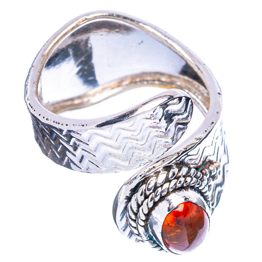 Amber Ring Size 5.5 (925 Sterling Silver) R3685