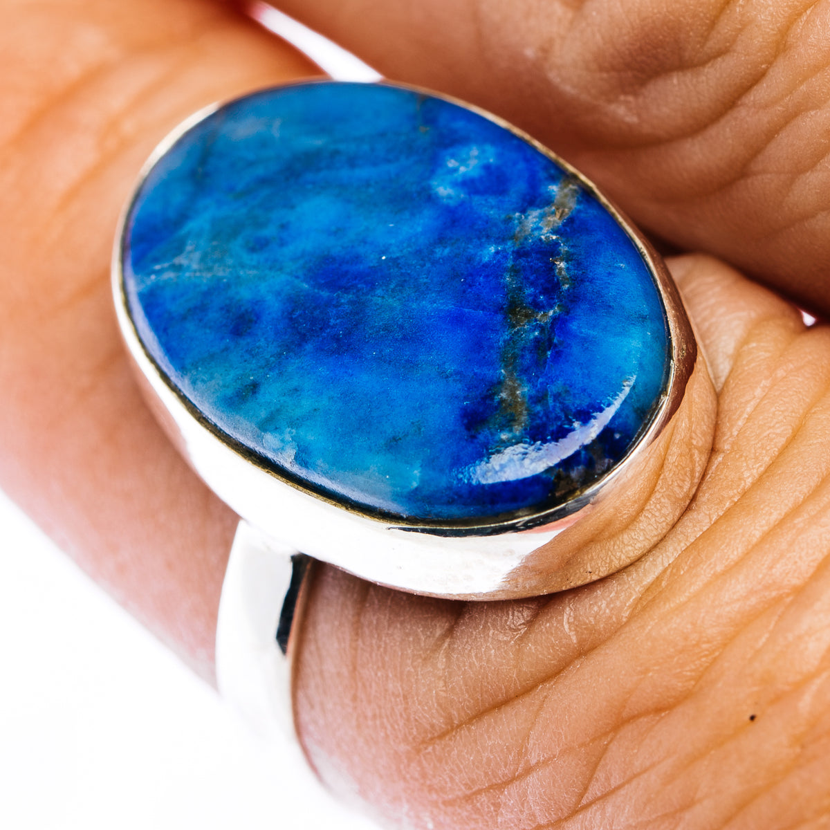Rare Afghanite Ring Size 8 (.925 Sterling Silver)