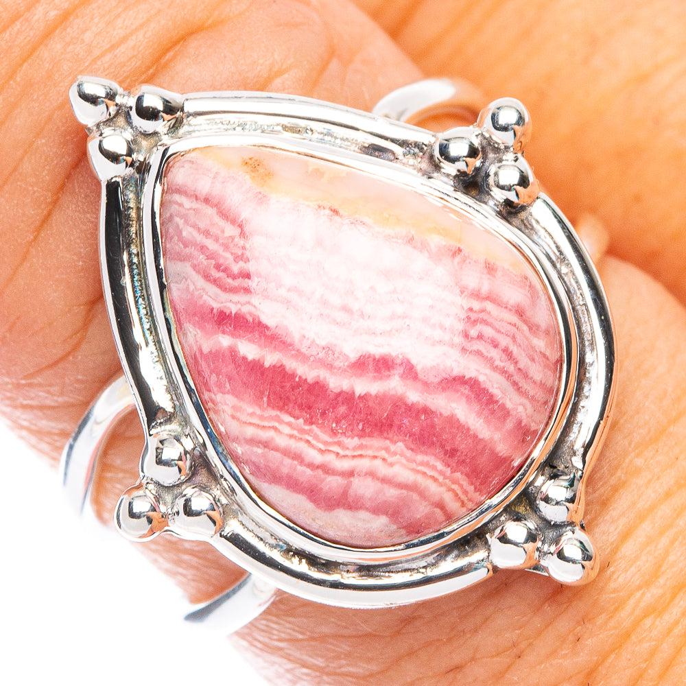 Premium  Rhodochrosite Ring Size 7.75 (925 Sterling Silver) RING7696