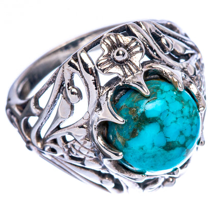 Blue Copper Composite Turquoise Ring Size 6 (925 Sterling Silver) R146428