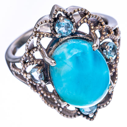 Larimar Ring Size 7.75 (925 Sterling Silver) R2319