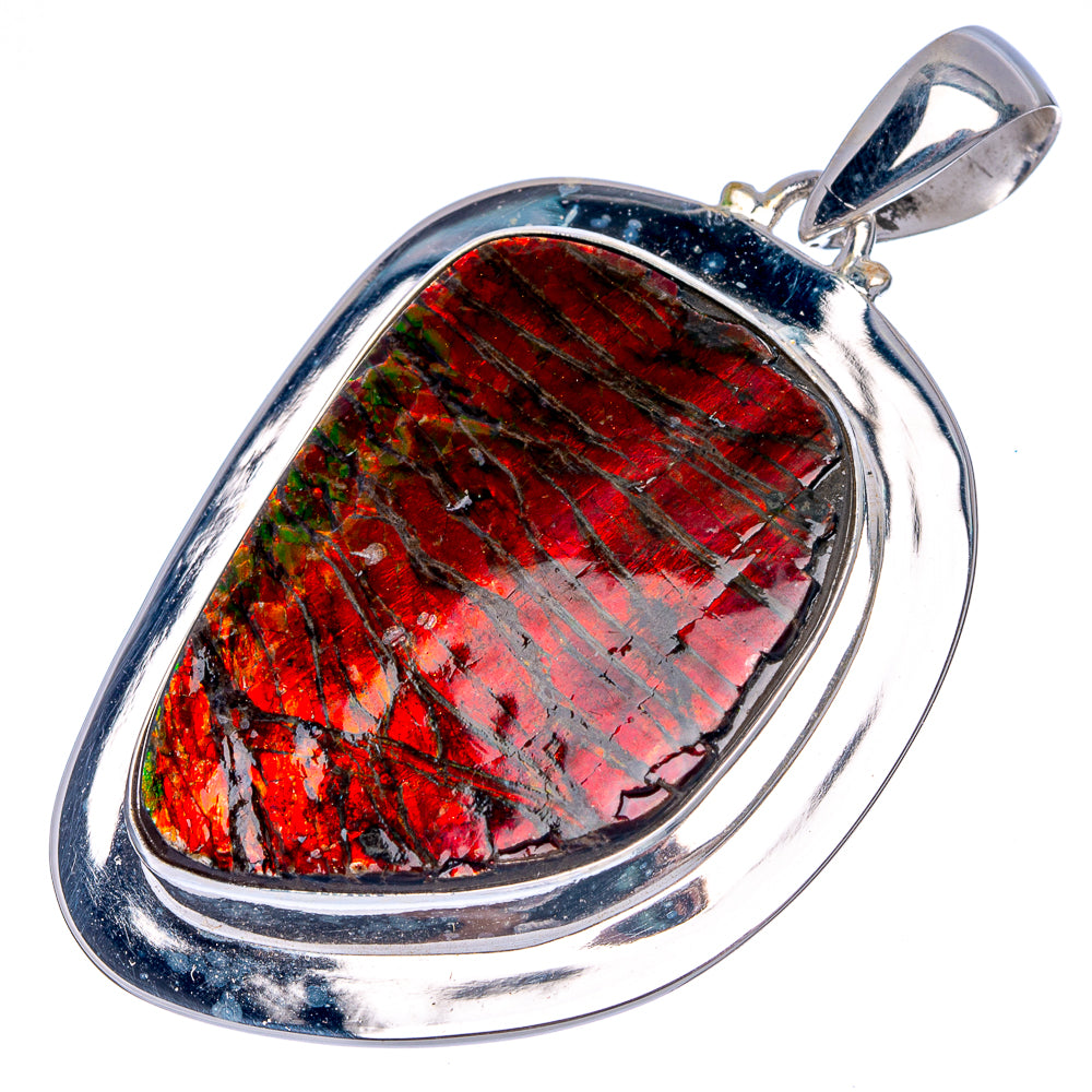 Huge Ammolite 2 3/8" Pendant (925 Sterling Silver) P40008