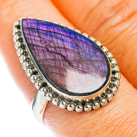 Spectrolite Ring Size 9 (German Silver)