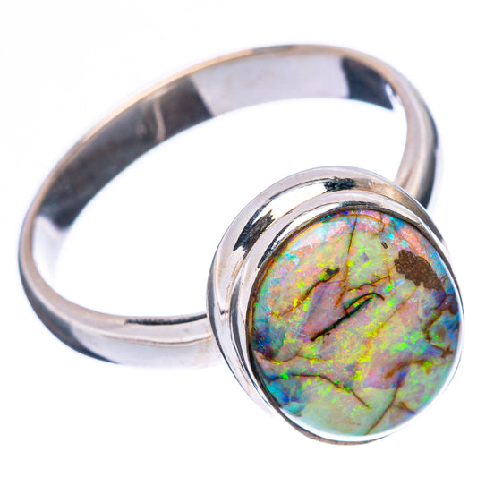 Rare Sterling Opal Ring Size 10 (925 Sterling Silver) R4351