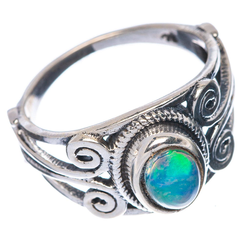 Rare Ethiopian Opal Dainty Ring Size 7 (925 Sterling Silver) R145856