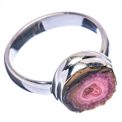 Rare Rhodochrosite Stalactite Ring Size 5.75 (925 Sterling Silver) R2982
