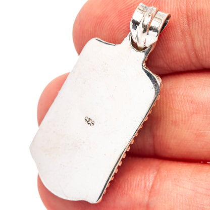 Mohave Turquoise Pendant 1 1/2" (.925 Sterling Silver)