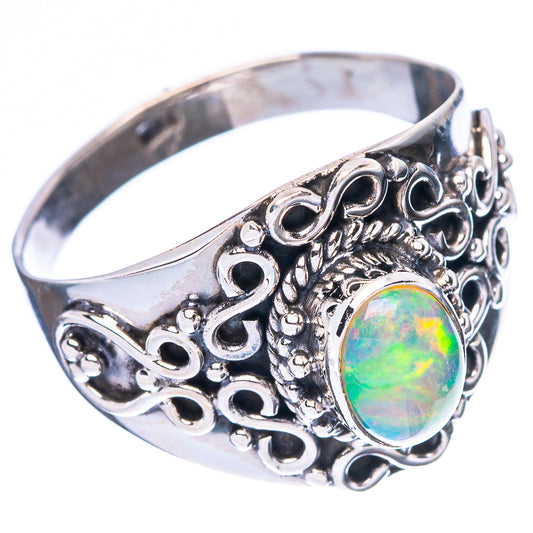 Rare Ethiopian Opal Ring Size 8 (925 Sterling Silver) R4366