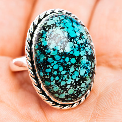 Premium Tibetan Turquoise Ring Size 8.25 (.925 Sterling Silver)
