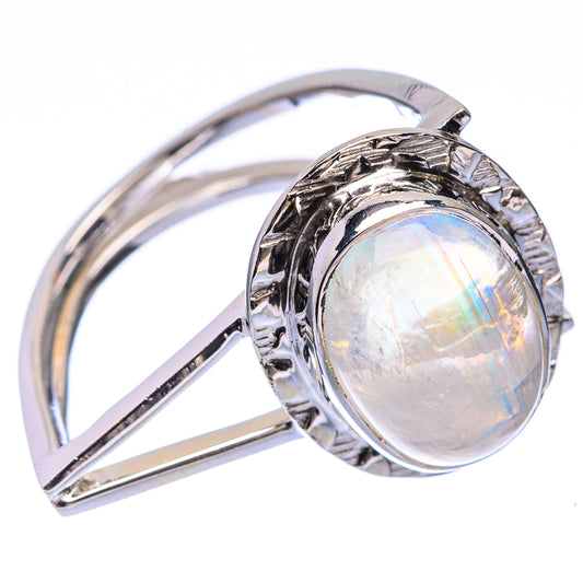 Premium Rainbow Moonstone Ring Size 7.5 (925 Sterling Silver) R141848
