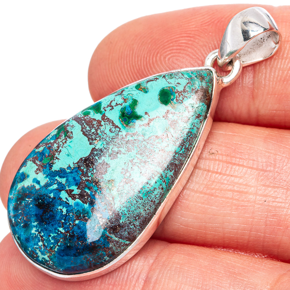 Shattuckite Pendant 1 5/8" (925 Sterling Silver) P42065