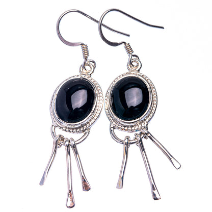 Premium Black Onyx Earrings 1 7/8" (925 Sterling Silver) E432364