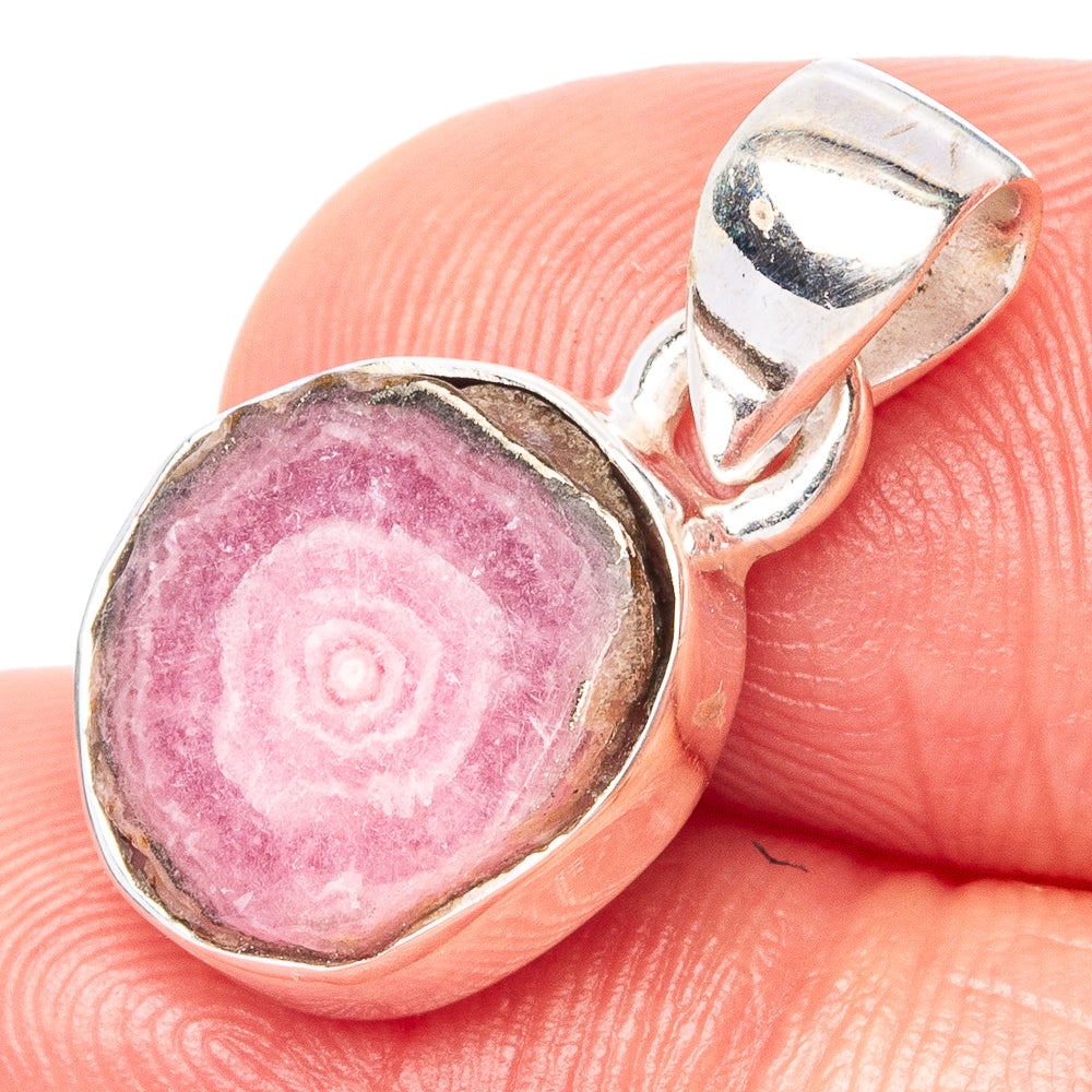 Rare Rhodochrosite Stalactite Pendant 7/8" (925 Sterling Silver) P42924