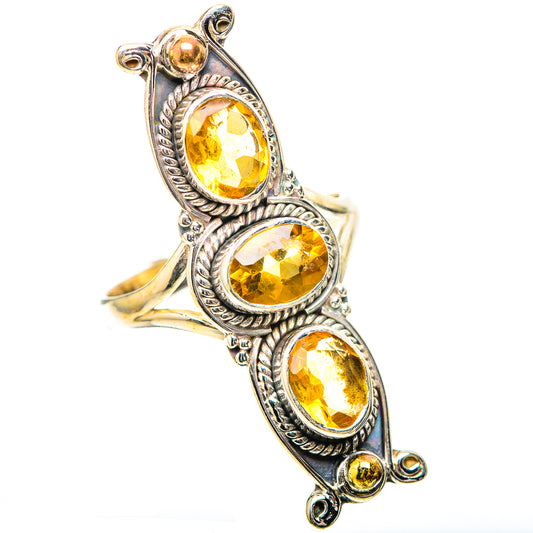 Large Faceted Citrine 925 Sterling Silver Ring Size 10.75 (925 Sterling Silver) RING139649