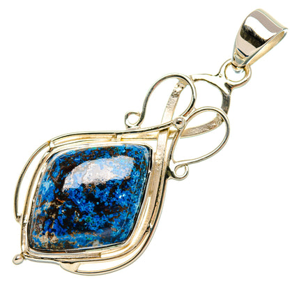 Premium Shattuckite 925 Sterling Silver Pendant 1 7/8" (925 Sterling Silver) PD37755