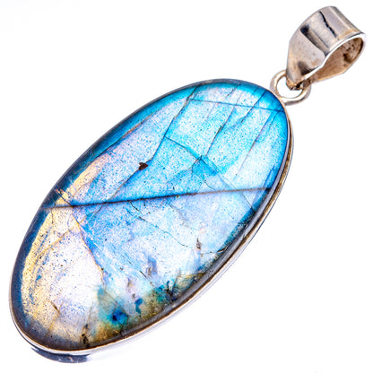 Premium Labradorite Pendant 2 1/8" (.925 Sterling Silver)