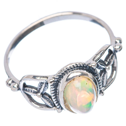 Rare Ethiopian Opal Dainty Ring Size 7 (925 Sterling Silver) R145881