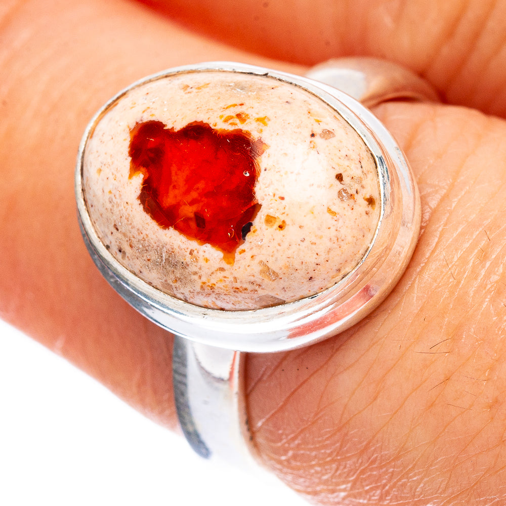 Mexican Fire Opal Ring Size 7.5 (925 Sterling Silver) R2367