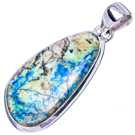 Azurite 925 Sterling Silver Pendant 1 5/8" (925 Sterling Silver) P42627