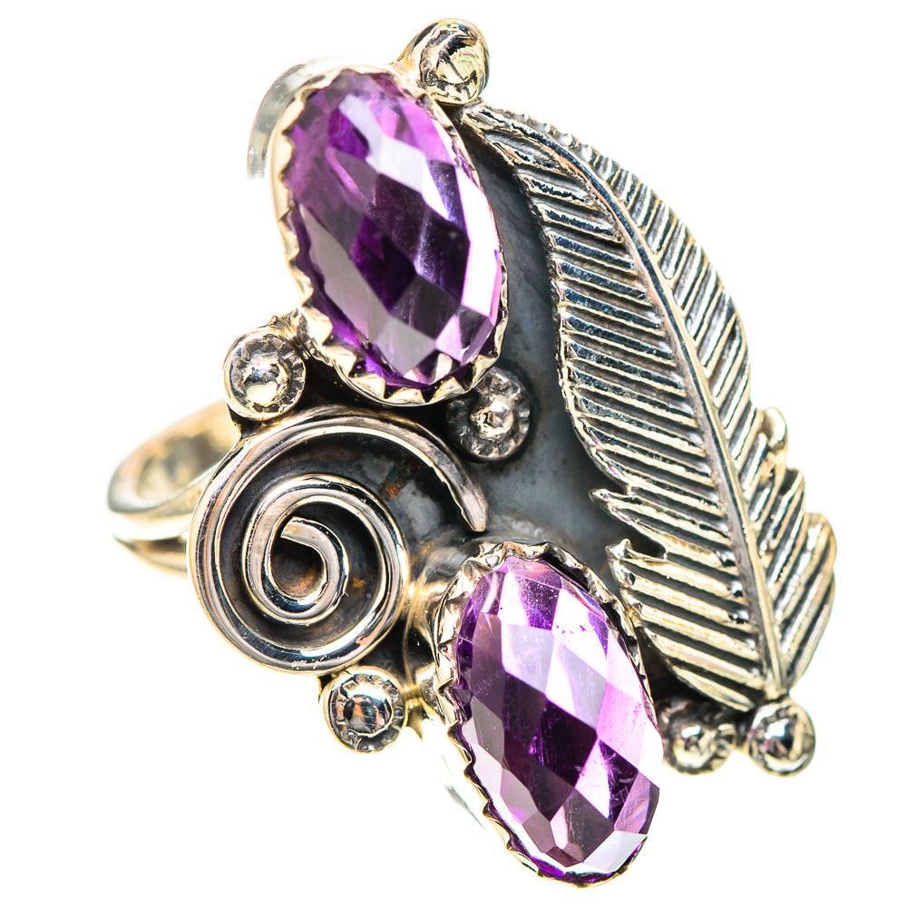 Faceted Amethyst 925 Sterling Silver Ring Size 6.75 (925 Sterling Silver) RING139344
