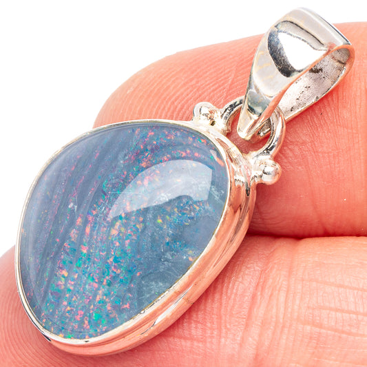 Rare Triplet Opal Pendant 1 1/4" (925 Sterling Silver) P44172