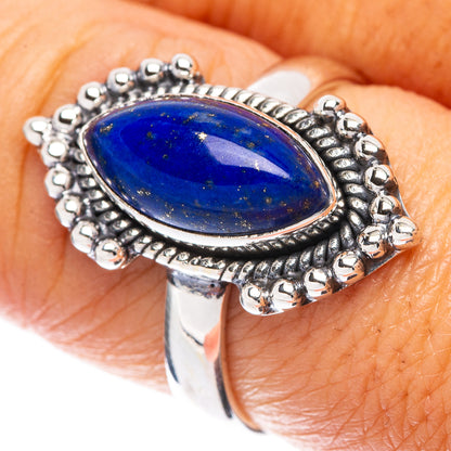 Lapis Lazuli 925 Sterling Silver Ring Size 8 (925 Sterling Silver) R5384