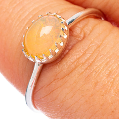 Rare Natural Ethiopian Opal Ring Size 7.75 (925 Sterling Silver) R145611