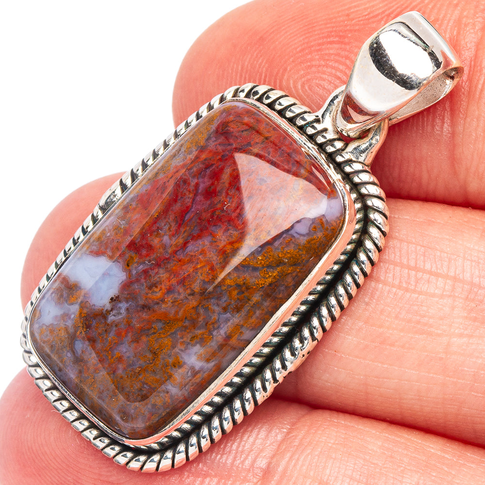 Cady Mountain Moss Agate Pendant 1 1/2" (925 Sterling Silver) P44808