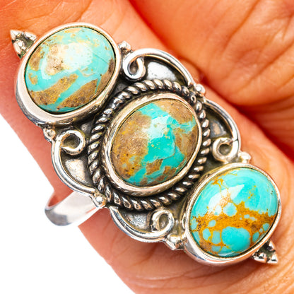 Mohave Turquoise Ring Size 7 Adjustable (.925 Sterling Silver)