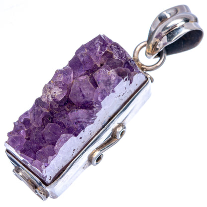 Amethyst Crystal Pendant 1 3/4" (925 Sterling Silver) P40100