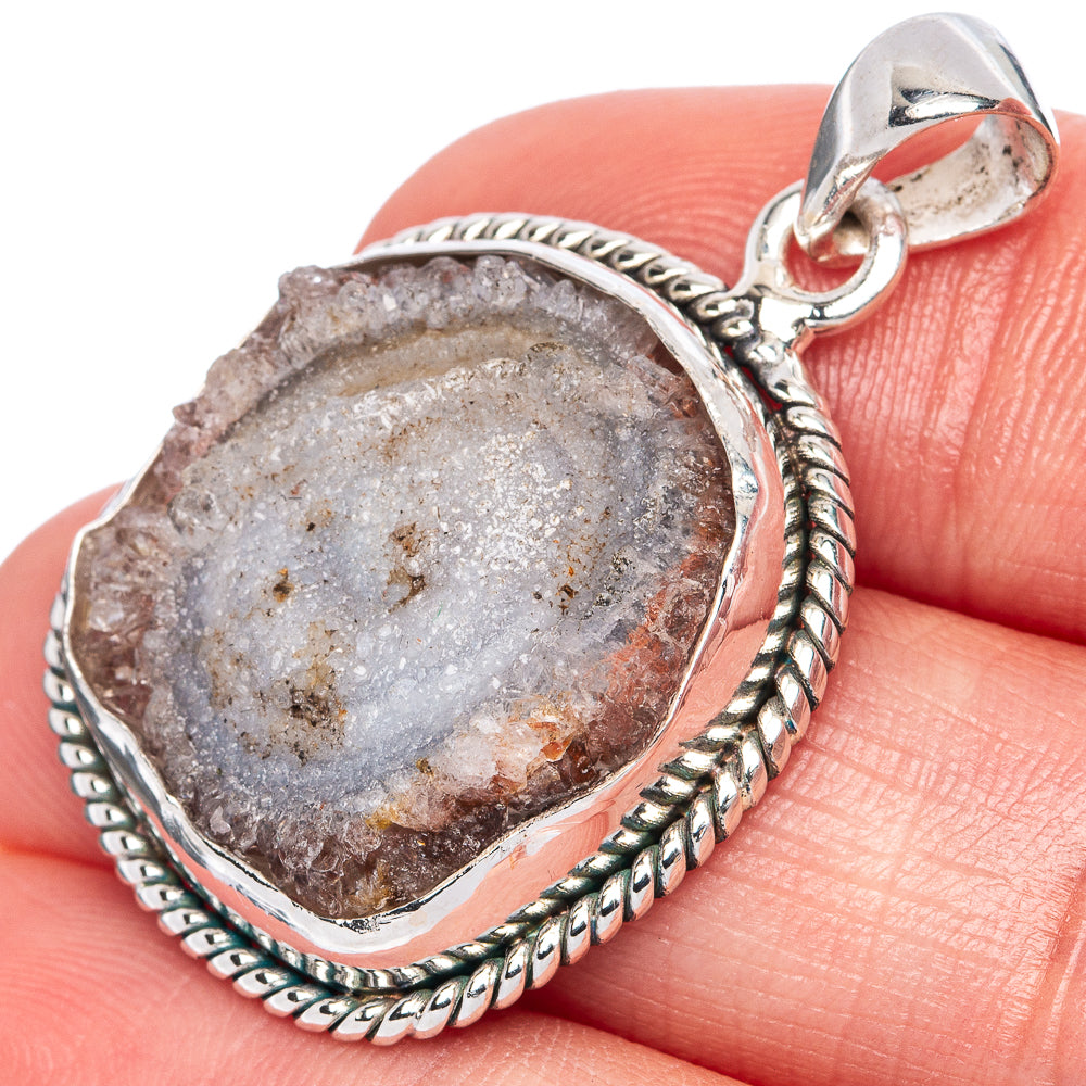 Desert Druzy Pendant 1 1/2" (925 Sterling Silver) P41402